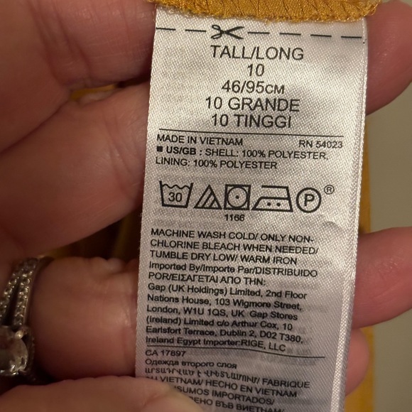 Banana Republic Deep Golden Rod Silky V-Neck Dress - Picture 6 of 6